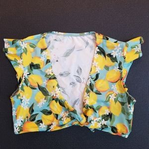 Beach Betty tie front bikini/swim crop top